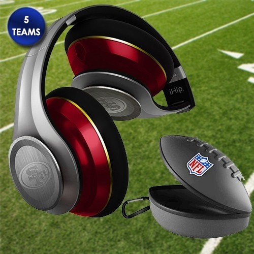 iHip NFL Elite Edition Noise Isolating Foldable Headphones With Built