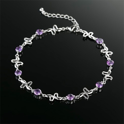 18K White Gold Anklets 2 Styles