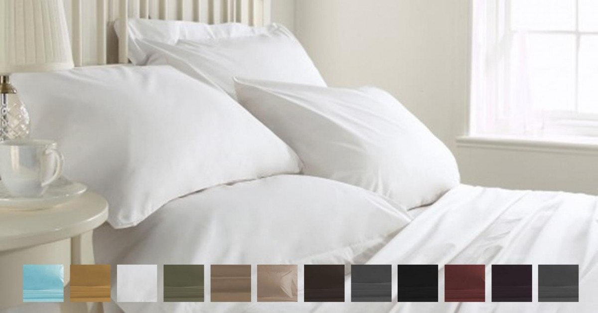 6Piece Set Luxury SilkySoft Egyptian Comfort 1500 Series Wrinkle