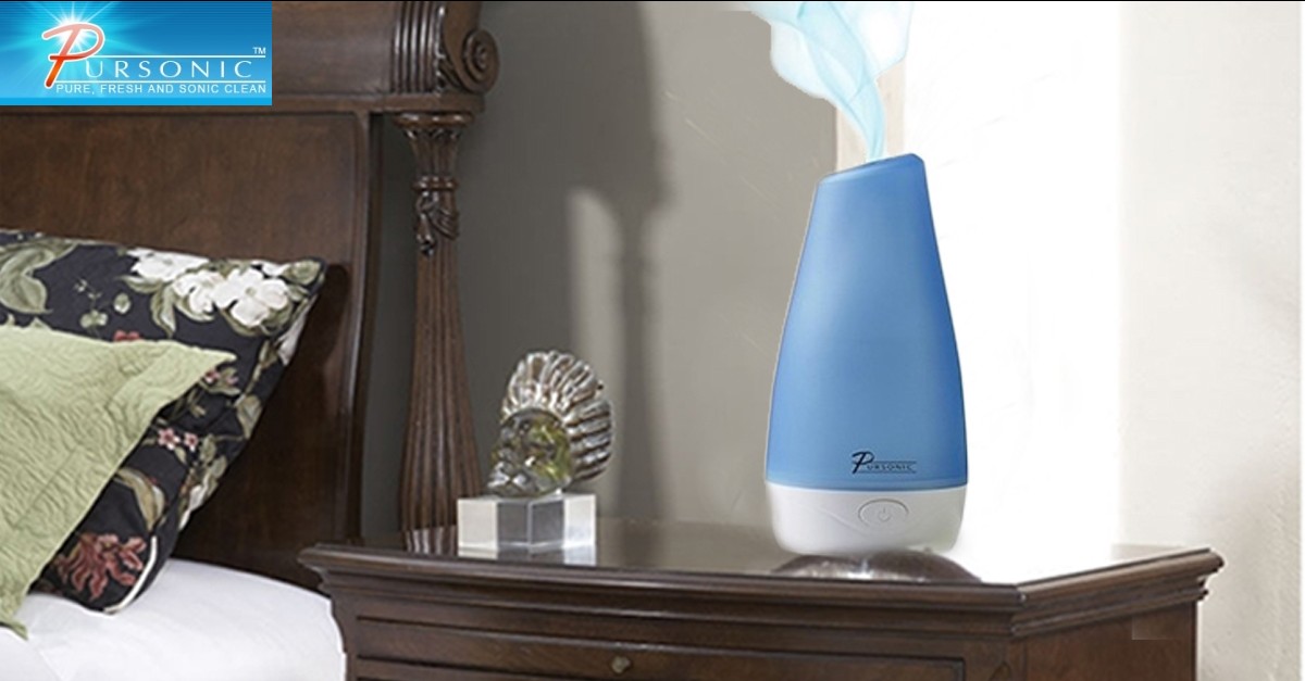 Pursonic Aroma Diffuser and Humidifier With 2 Scented Oils Included