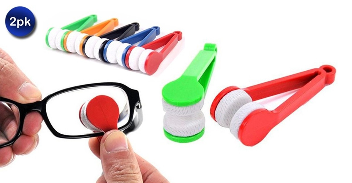 2 Pack Microfiber Glasses Cleaner Assorted Colors