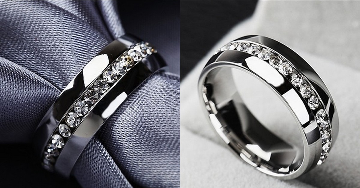 Unisex CZ Eternity Band Ring