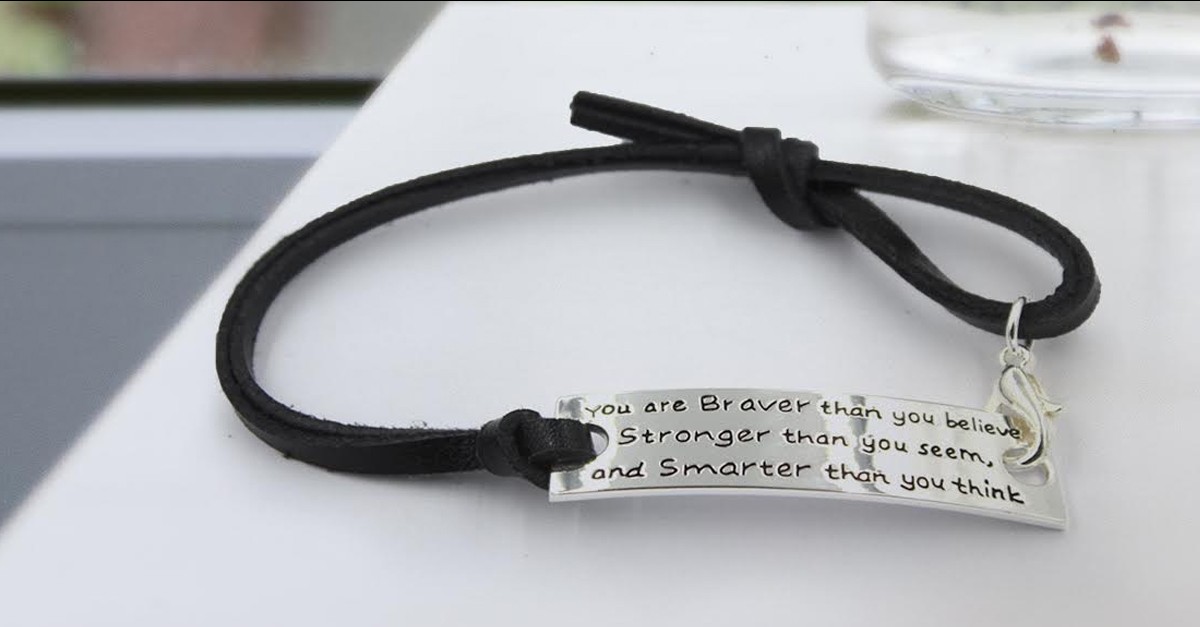 The Inspirational "You are braver than you believe" Bracelet