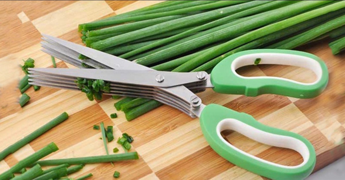 5Blade Herb Scissors with Cleaning Cover