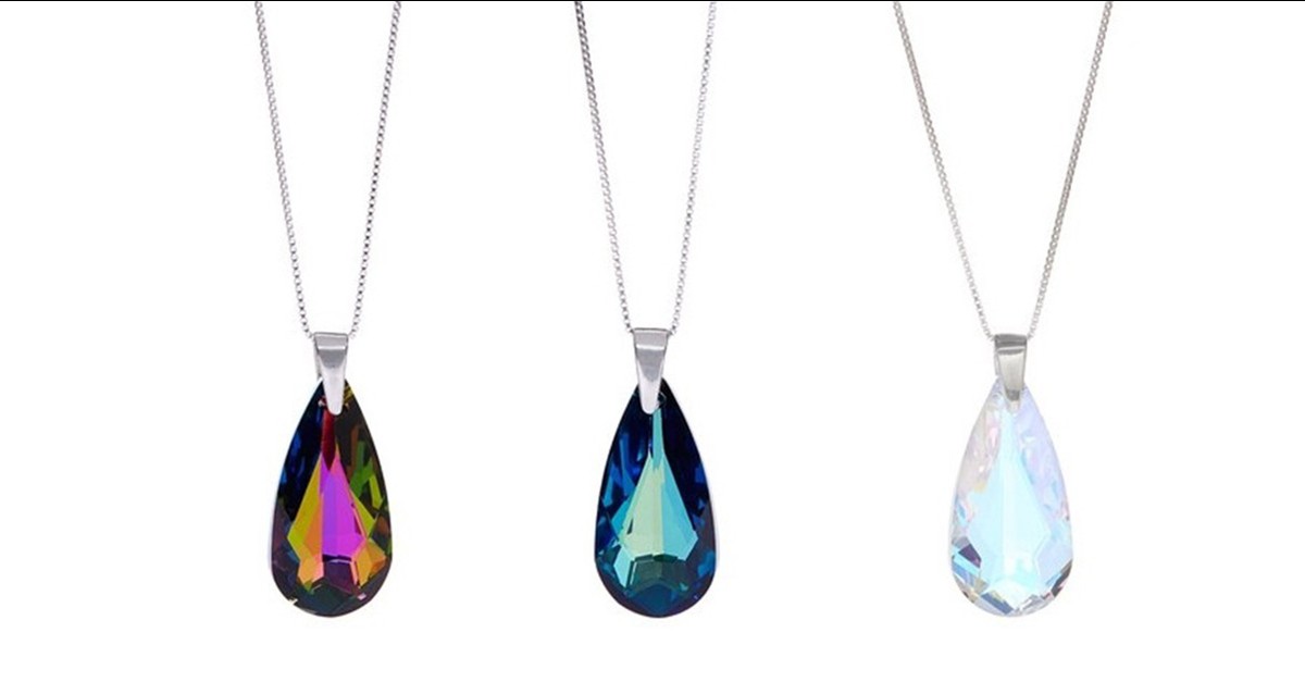 Teardrop Pendant in Sterling Silver 5 Colors