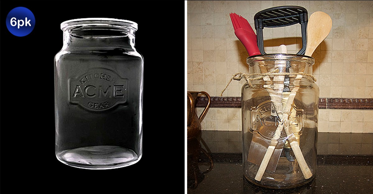 6 Pack Acme Glass Mason Jar