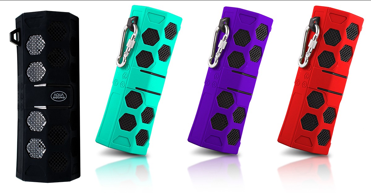 Aqua Sound Waterproof Bluetooth Speaker with TF card and AUX Jack 4