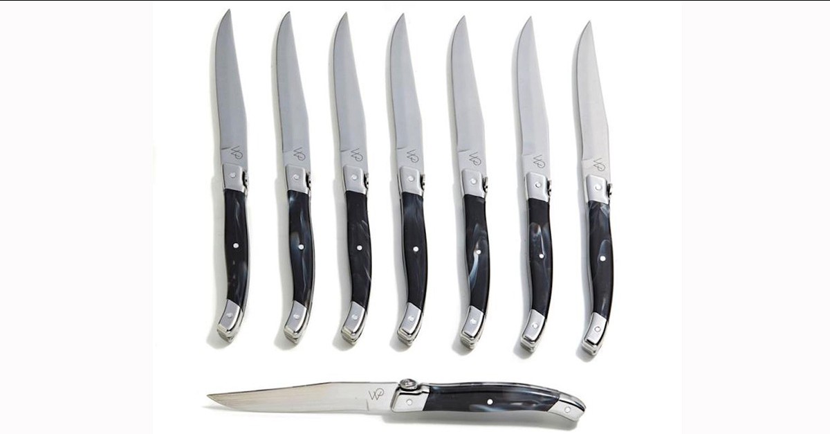 Wolfgang Puck 8 Piece Carbon Stainless Steel Steak Knife Set