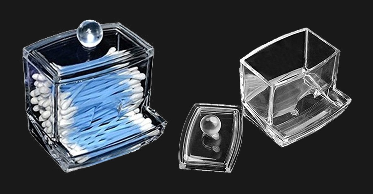 Acrylic Cotton Swab Dispenser