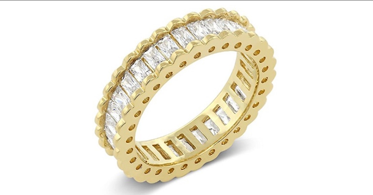 18kt Yellow Gold Princess Cut Eternity Ring