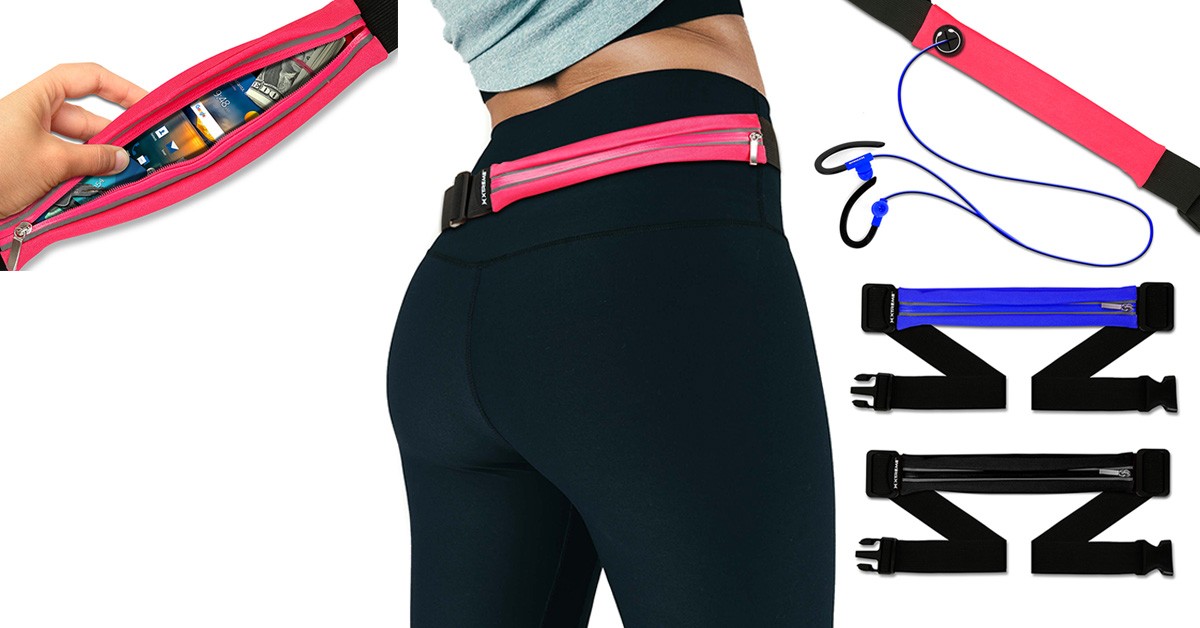 Xfit Sports Zippered Jogging Waist Belt Bag