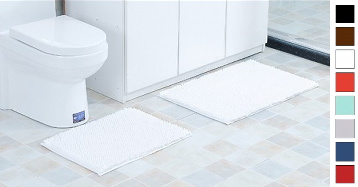 2Piece Royale Chenille ExtraSoft Bathroom Mat Set