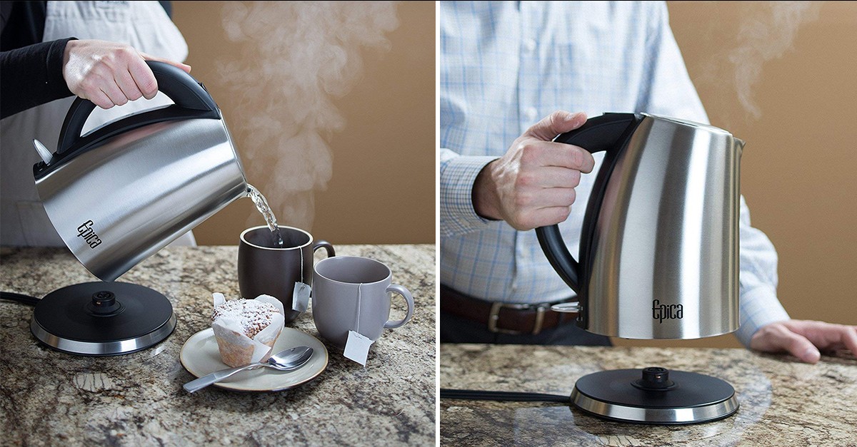 EPICA 1.75 Quart Cordless Electric Stainless Steel Kettle