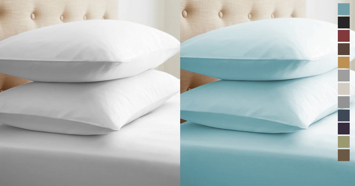 2 Piece Set Piermonte Premium Ultra Soft Pillow Case 13 Colors