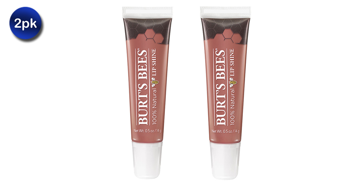 2 Pack Burt's Bees Peachy Lip Shine