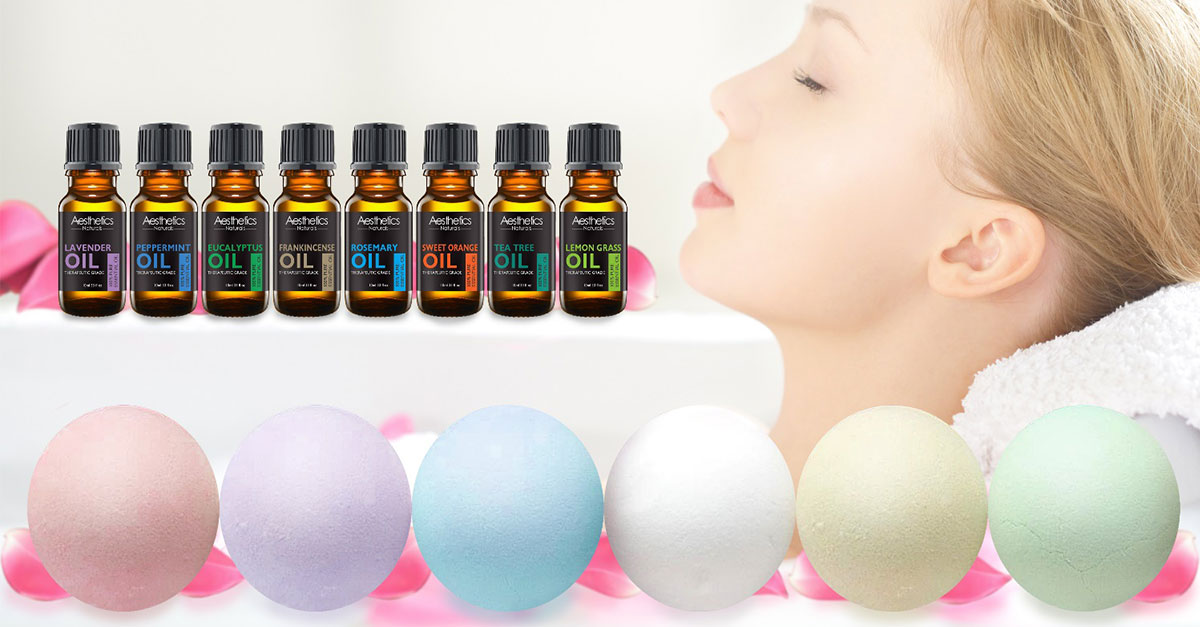 Moisturizing Bath Bombs and Essential Oils Set