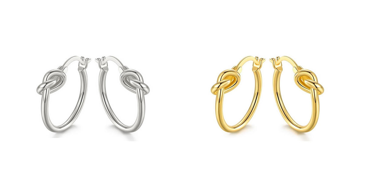 French Lock Knot Hoops 2 Colors