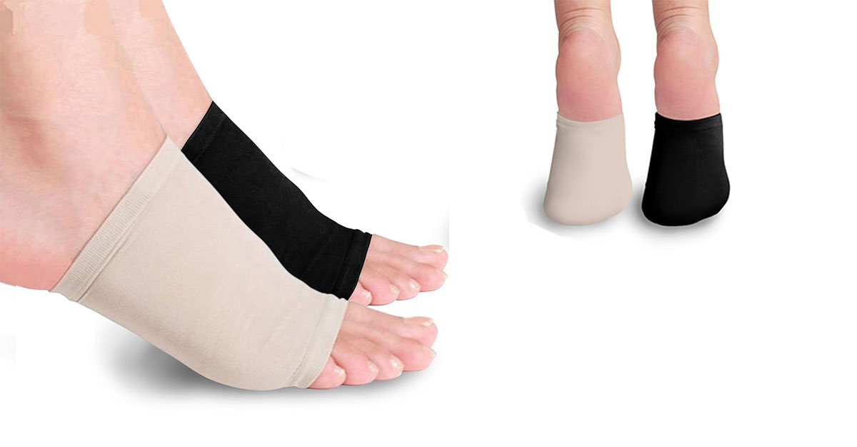 Plantar Fasciitis GelInfused Arch Support Foot Sleeves 2 Colors