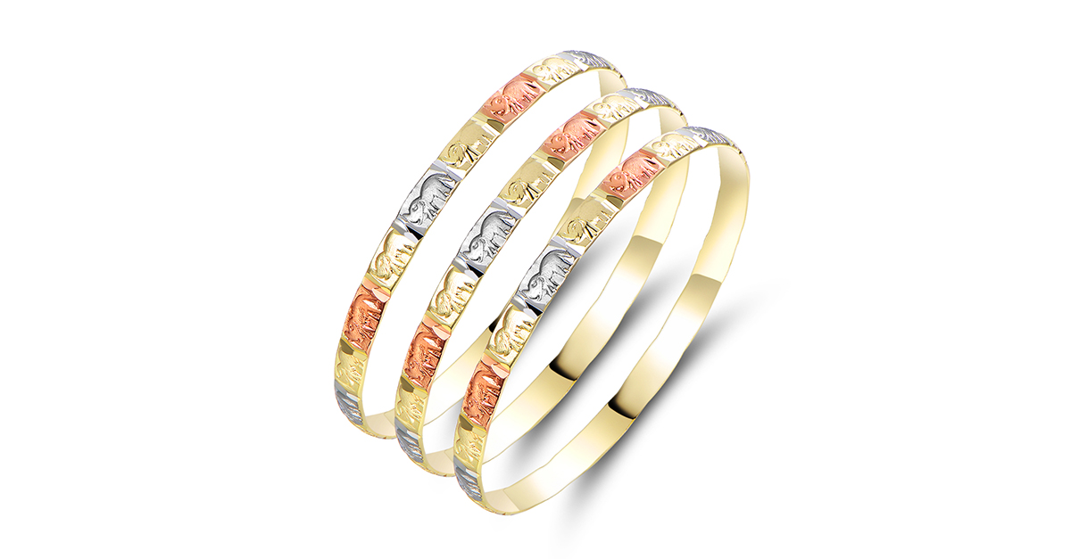 Logan Tay Gold Bangles *3 Piece SEt