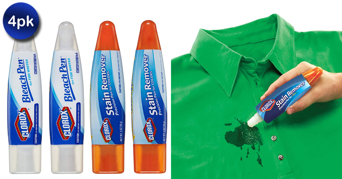 4 Pack Clorox Bleach and Stain Remover Laundry Pens