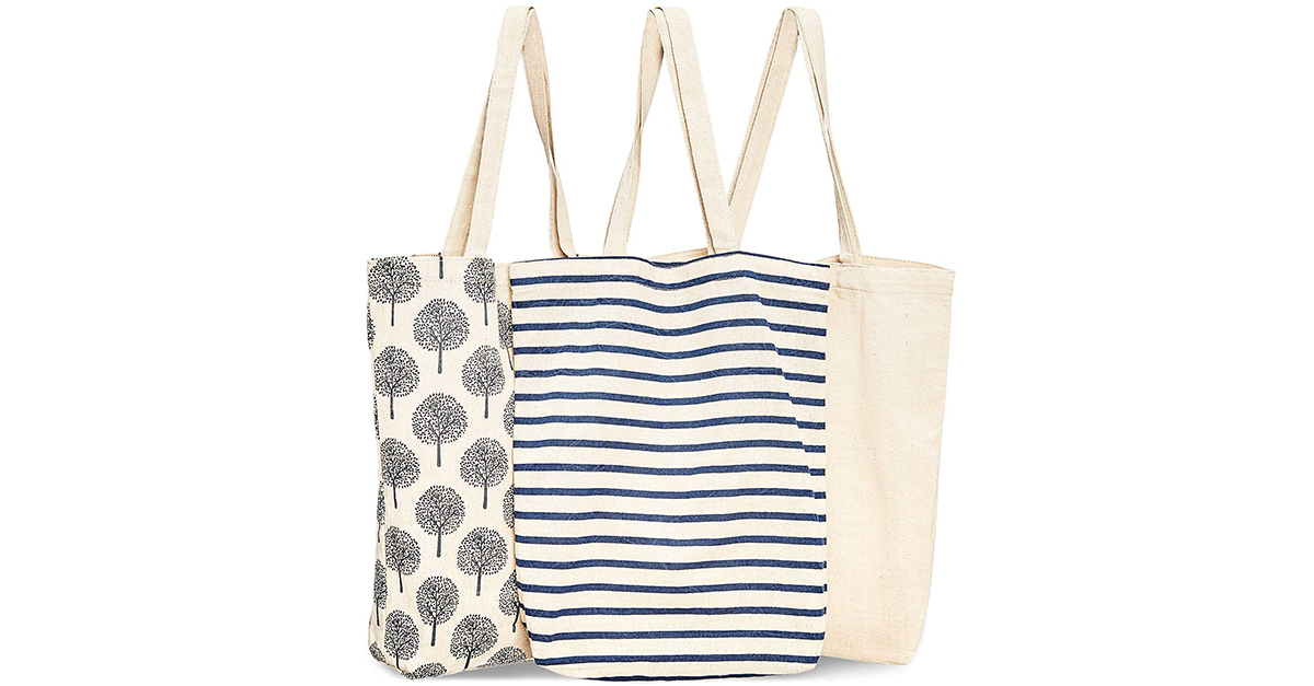 Reusable Cotton Beach Tote Bag 3 Styles