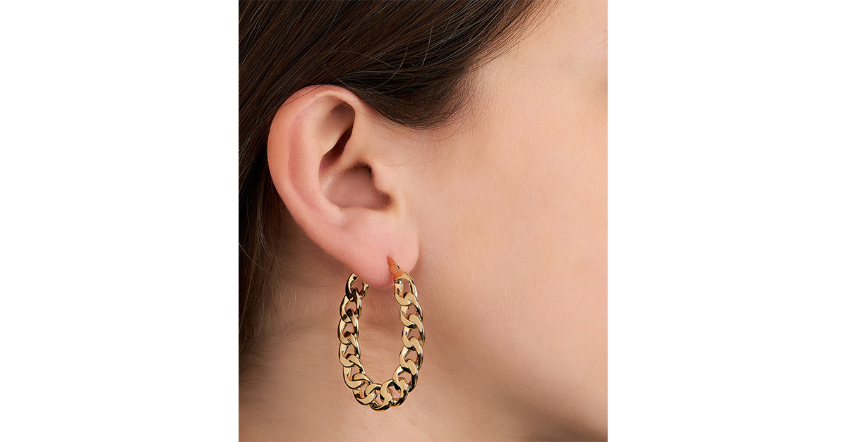 Women's Chain Hoop Earrings