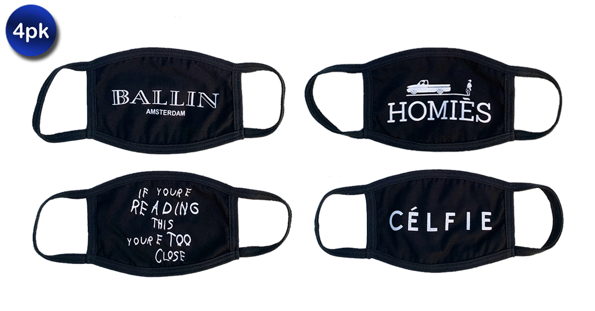 4 Pack NonMedical Reusable Fabric Face Masks