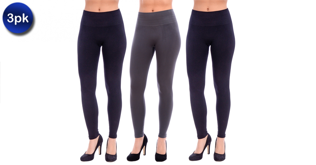 3 Pack Seamless High Waist Everyday Comfort Leggings