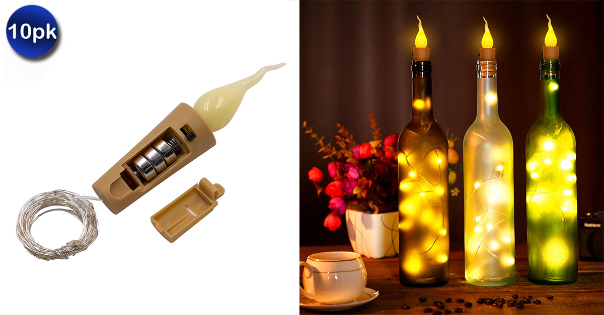 10 Pack Mini Bottle Stopper Lamp String Light