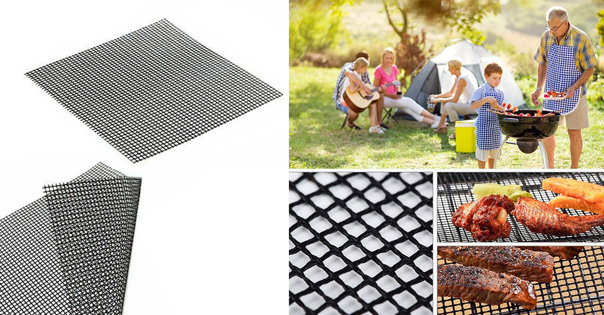 2 or 4 Pack Mesh BBQ Grill Mats
