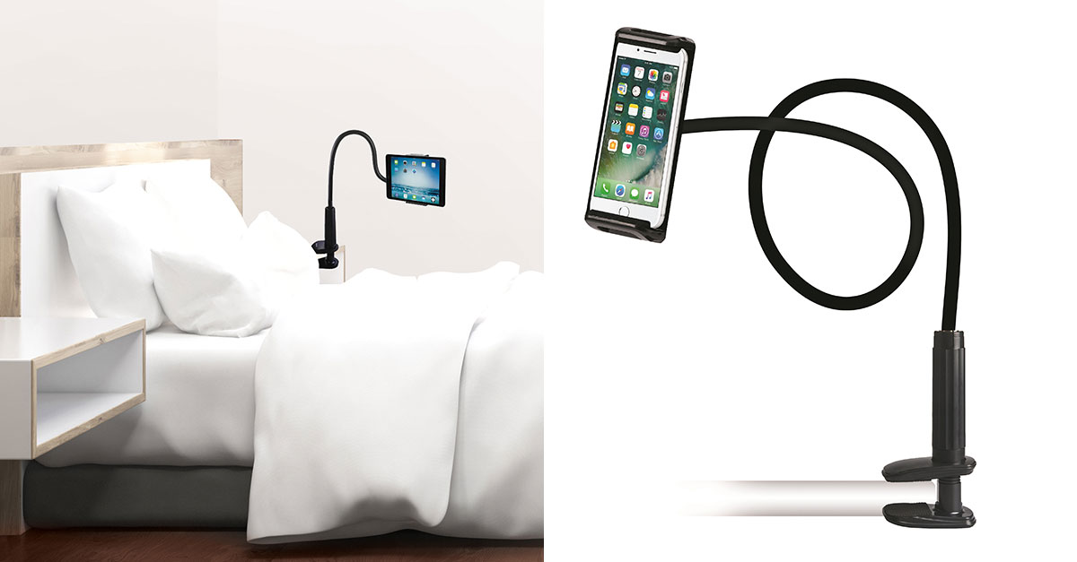 Adjustable 2in1 Gooseneck Smartphone/Tablet Stand