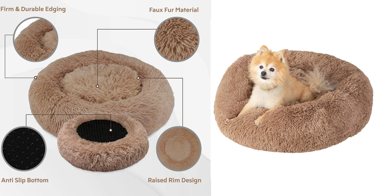 Fluffy Luxurious Orthopedic Donut Dog Bed