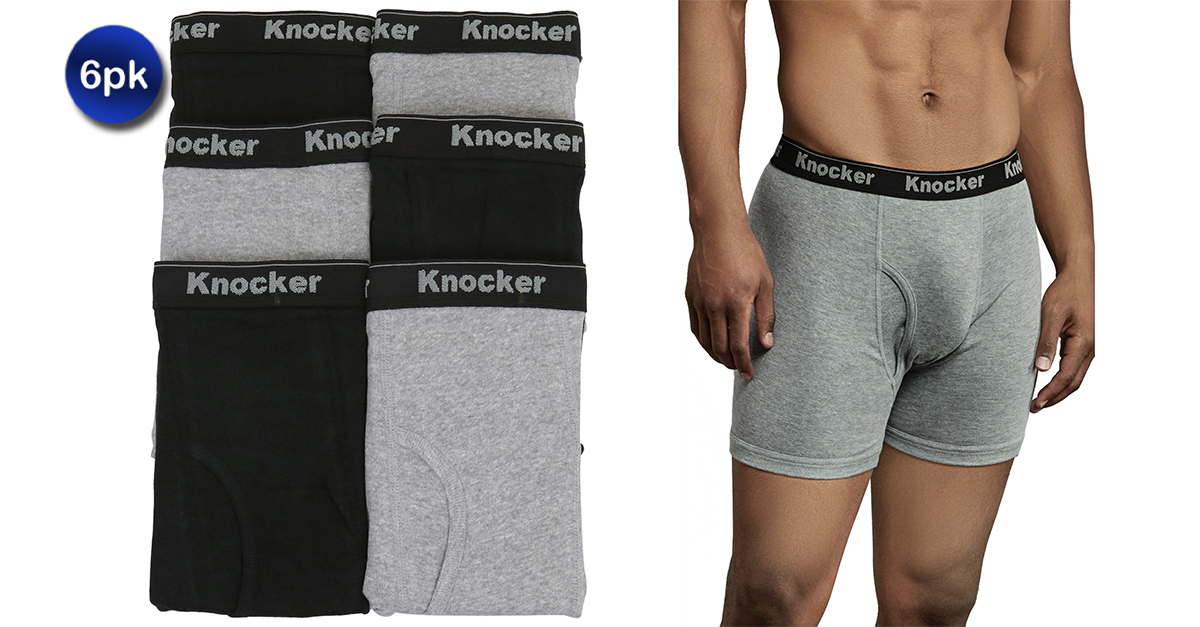 6 Pack Men's Value Pack of Cotton Boxer Briefs