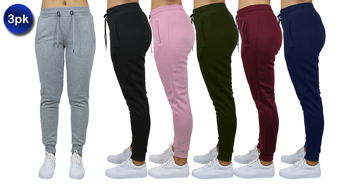 Pantalon Jogger Femme Blu Rock NY - Couleur Rose Et Noir, Taille M, Occasion Très Bon état, Avec Poches