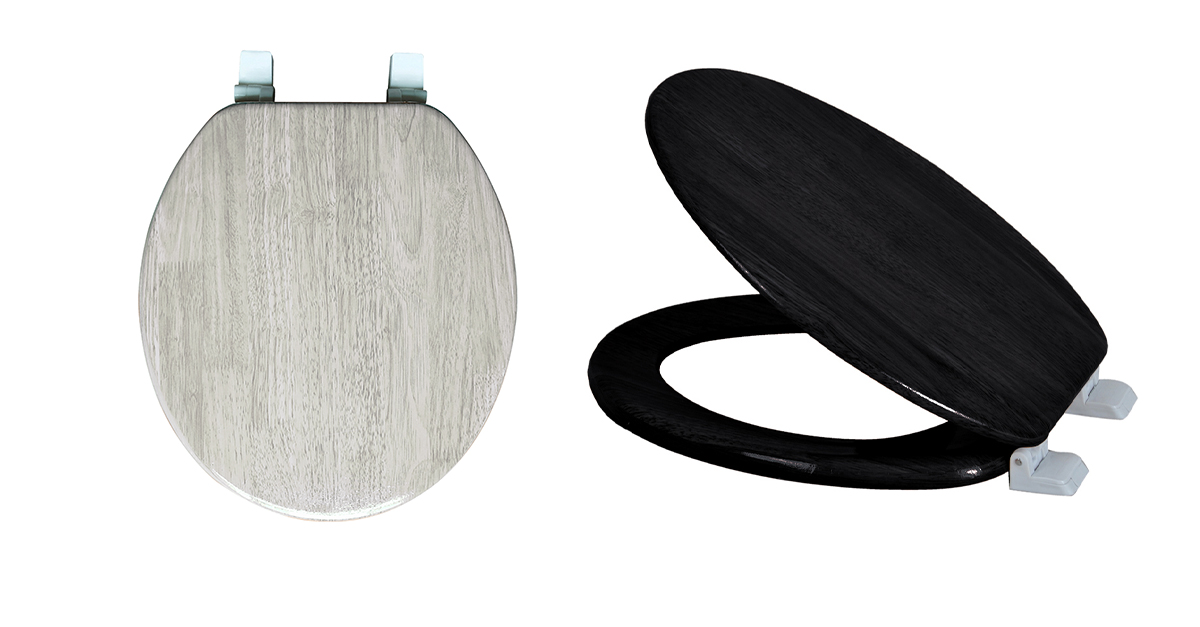 Round Molded Toilet Seat With Easy Clean & Change Hinge