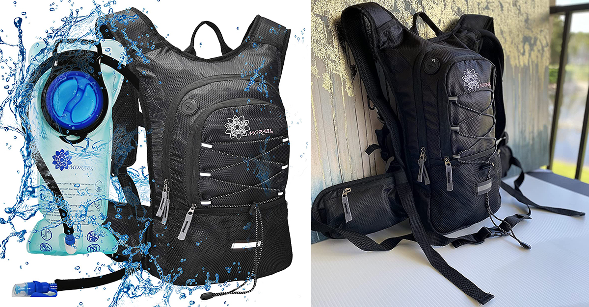 Insulated Hydration Backpack, with USB Port, Compass & Fire Starter Kit
