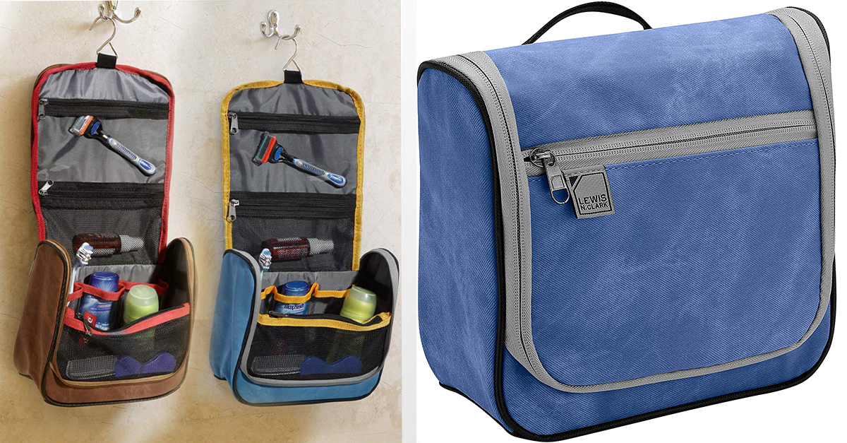 Lewis N. Clark Brushed Twill Hanging Toiletry Kit Bag