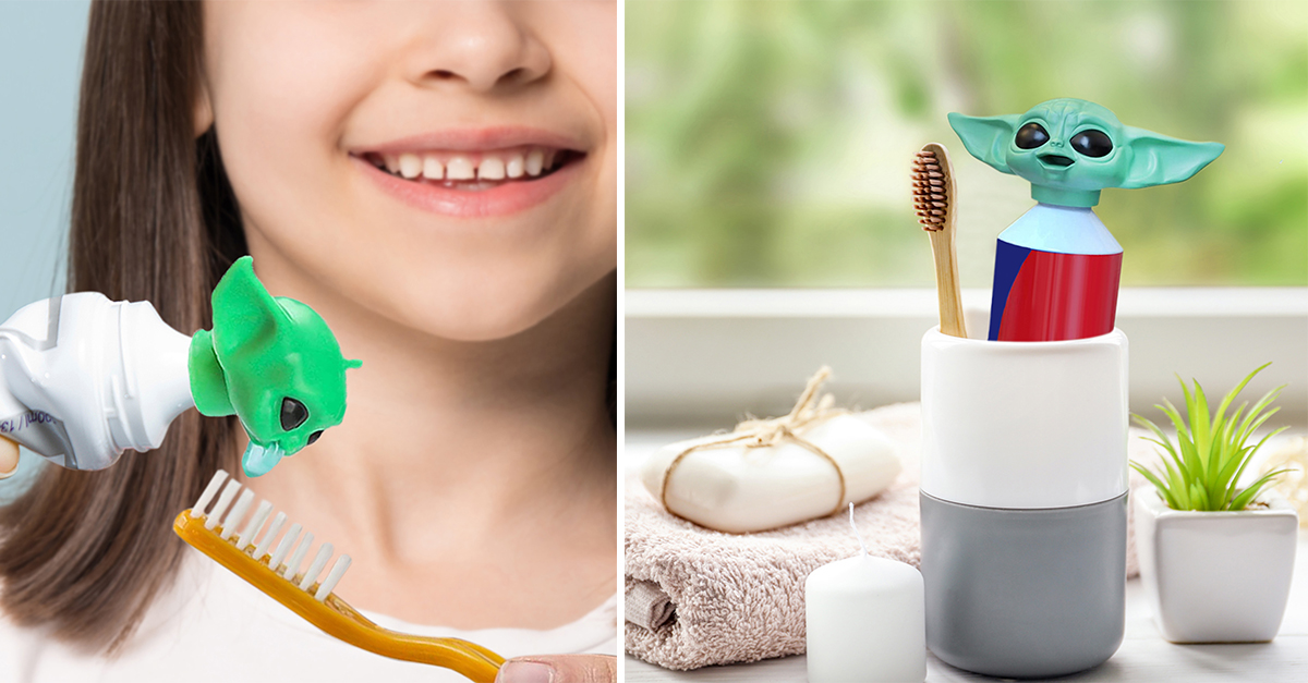 Trendy Baby Yoda Toothpaste Topper Dispenser