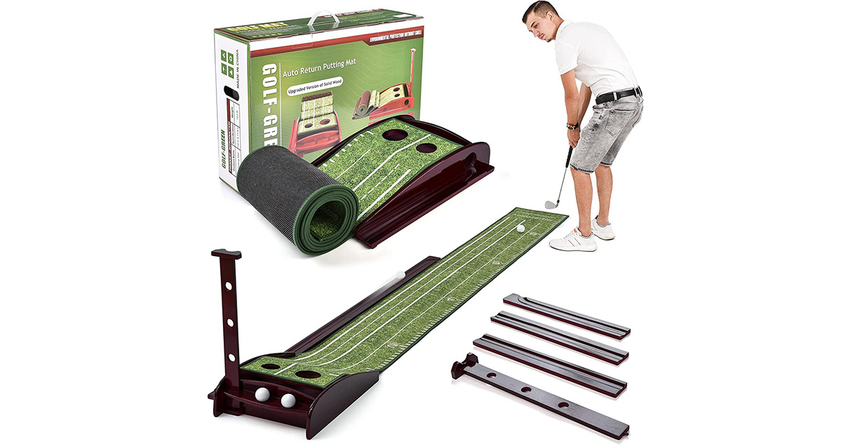Britenway Golf Putting Green Mat for Indoor & Outdoor Practice Use