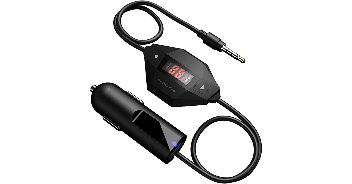 FM Transmitter Radio Adapter Car Kit with USB Car Charger