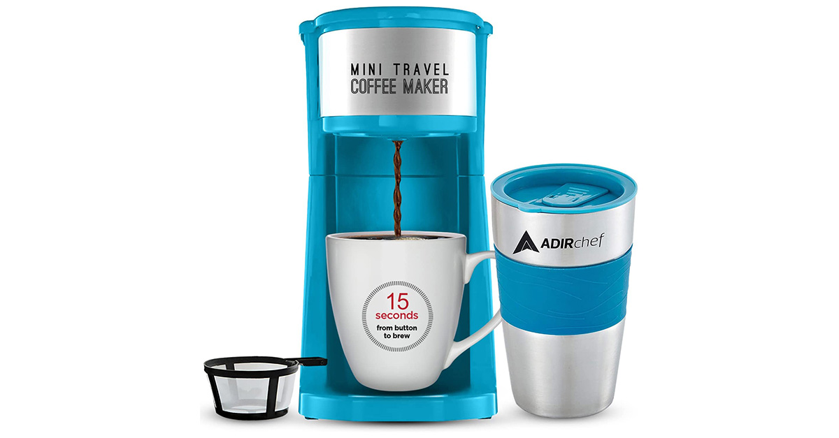 Mini Single Serve Coffee Maker & Travel Mug