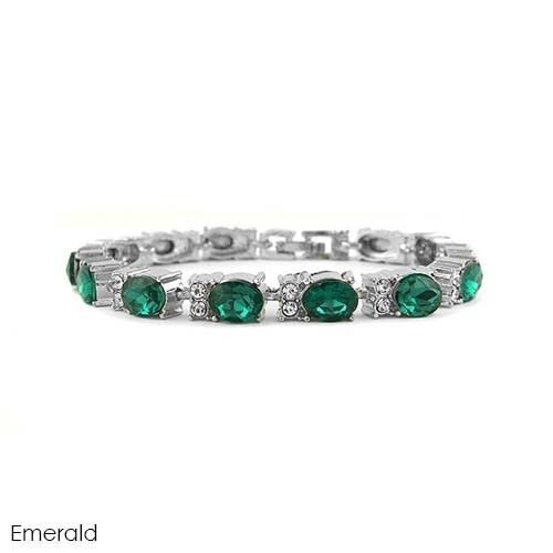 18kt White Gold Cubic Zirconia Tennis Bracelets 4 Styles