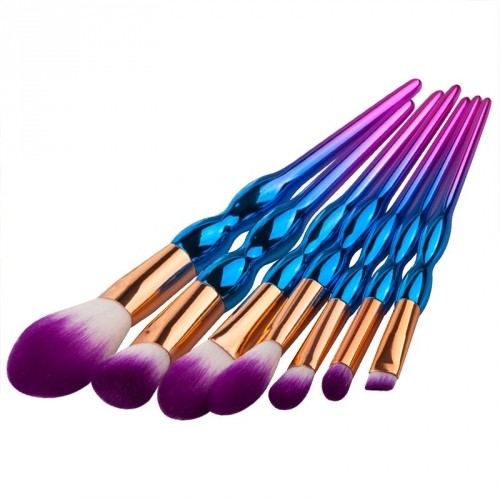 Pro Colorful Soft Makeup Brushes Set Foundation Power Blush Eye