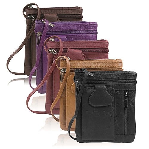 Mini Soft Leather Crossbody Wallet 5 Styles