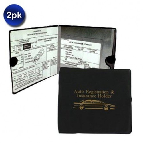 2 Pack Car Registration Insurance Holder Wallet
