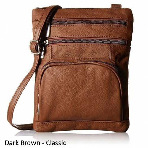 2 Pack Small Crossbody Bags For Women - PU Leather, Multi Pocket, Adjustable Strap, Brown & Black