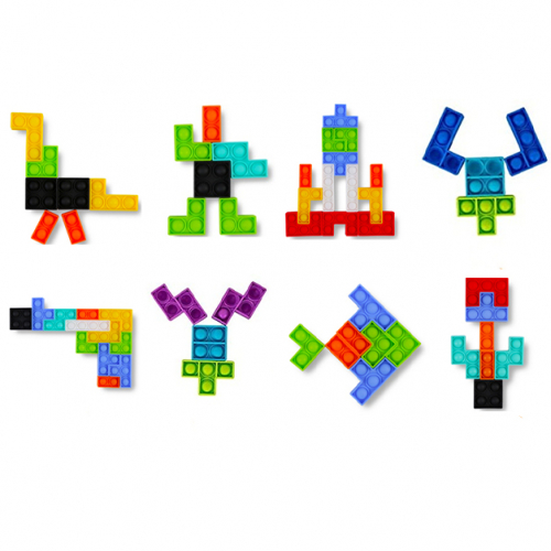 Pop It Fidget Puzzle Blocks For Kids 2 Options