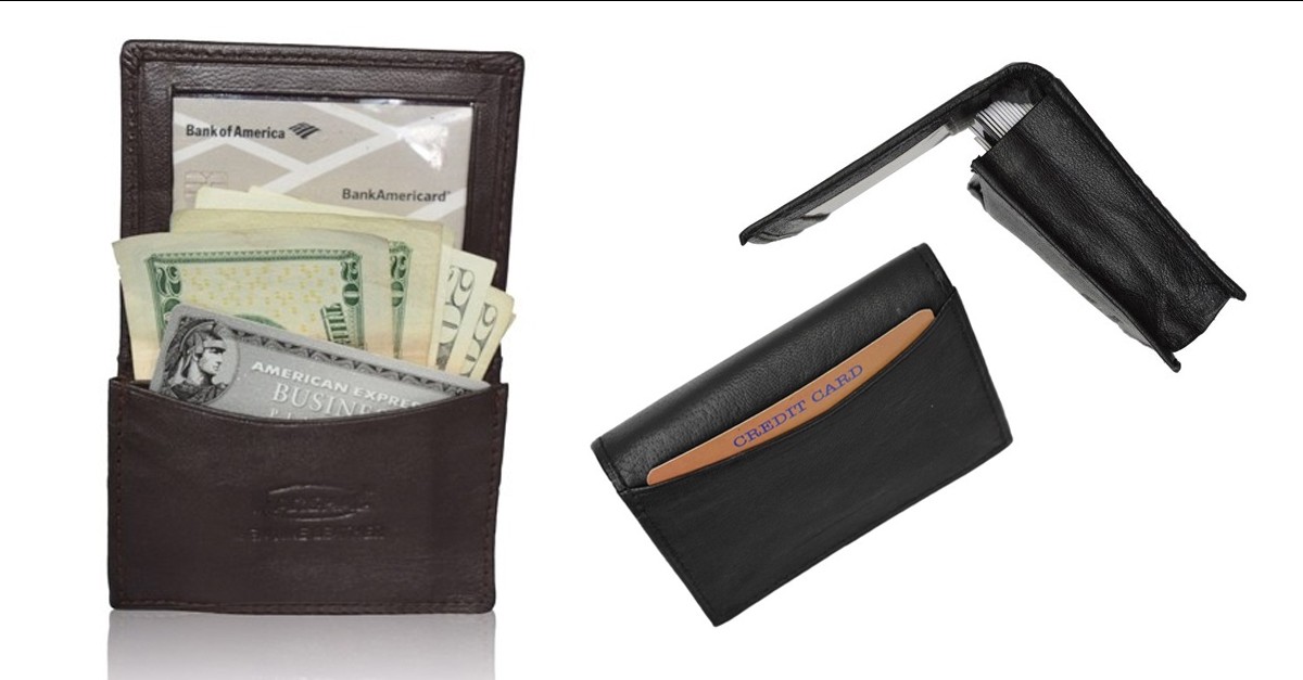 Best Business Card Holder Leather Card Case By AFONiE 2 Colors