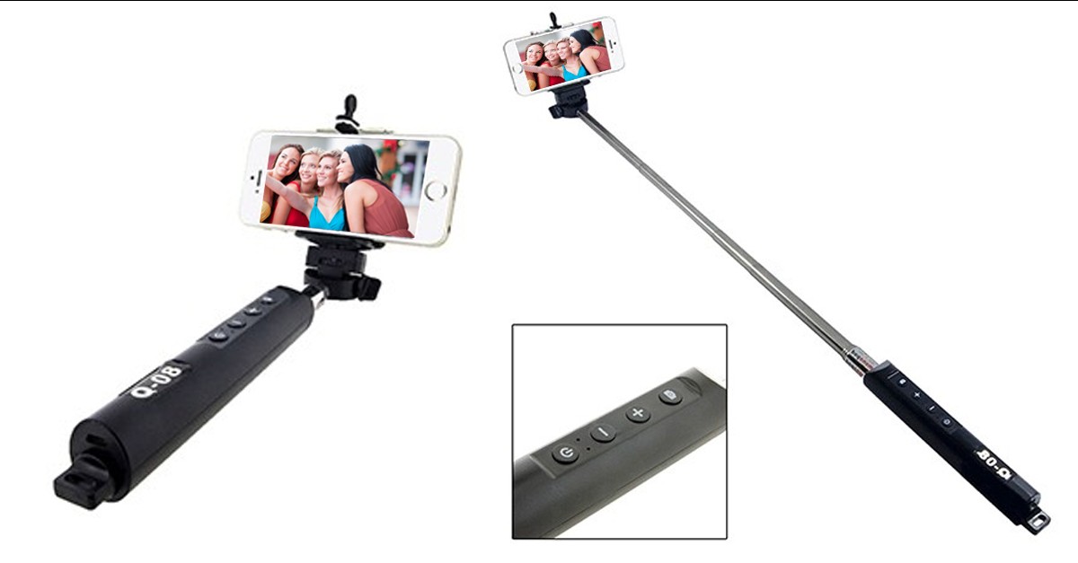 Bluetooth Monopod Selfie Stick with Zoom