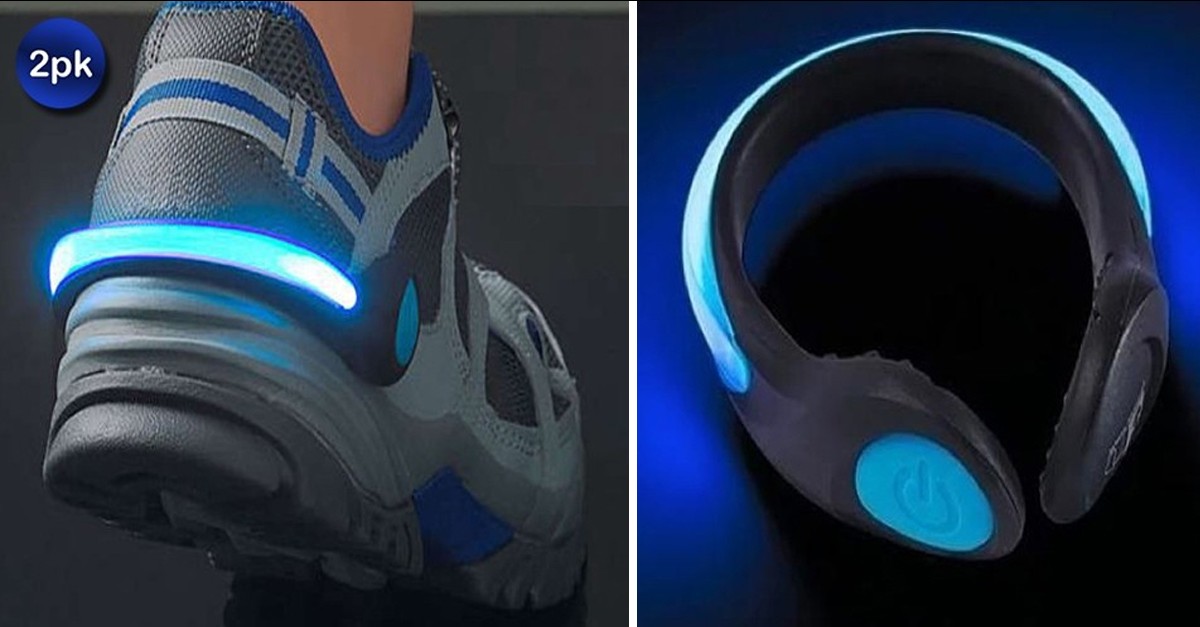 2 Pack Night Runner LED Light Shoe Clip 2 Colors